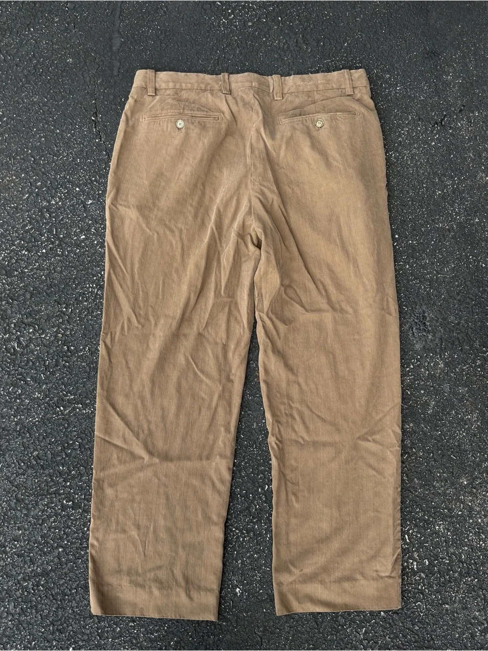 Tommy Bahama Silk Bamboo Pants Mens 35x28 Taupe Pleated Front Slacks Trousers